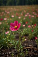Obraz premium pink flowers in a garden
