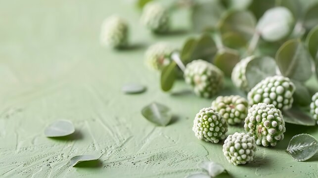 Serene Green: A calming still life composition of Gomphocarpus physocarpus plants