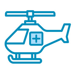 Medical Helicopter  Icon Element For Design	