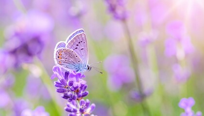 Nature background concept. purple butterfly on Beautiful summer lavender 