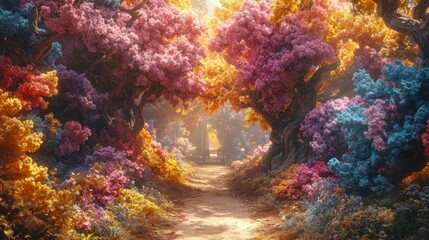 Obraz premium Enchanted forest path