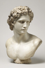 Obraz premium Marble bust of a young man.