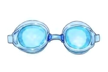 Watercolor Swimming Goggles with Clear and Blue Lenses for Aquatic Sports
