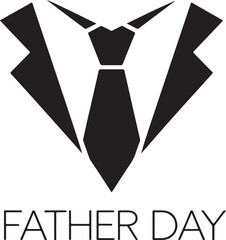 Happy Father Day Holiday Greeting Card Flat Vector Illustration