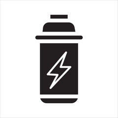 energy drink can icon. aluminum soda can line art vector icon on white background