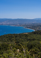 Obraz premium Picturesque views of Polis, quiet coastal town in Cyprus surrounded by nature and traditional architecture. Ideal for traveling, nature inspired concepts.