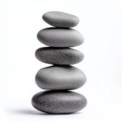 Balanced Stack of Smooth Gray Stones
