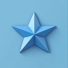 Monochromatic Blue Five-Pointed Star