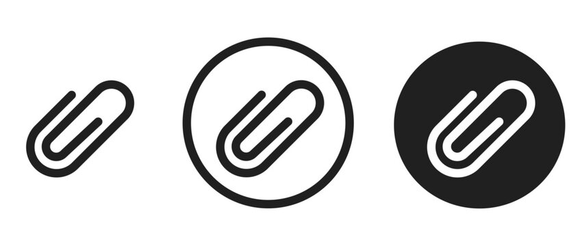 attachment icon, Internet URL webpage url link icons set. Chain, link icon vector isolated on white background, Paperclip Icon, 
