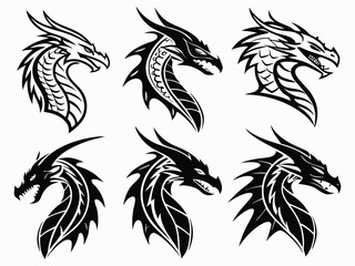 Black and White Tribal Dragon Tattoo Collection for Ink Enthusiasts