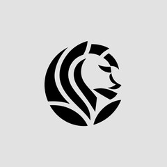 Lion Roaring Wild Logo Silhouette Vector