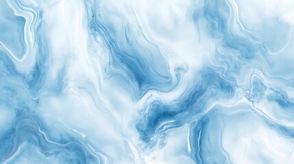 Abstract Blue Swirling Marble Design Texture