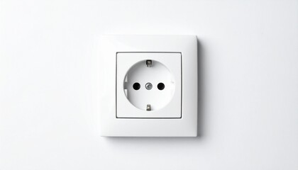 electrical outlet on white wall