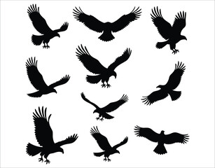 Battle-Ready Eagle Silhouettes