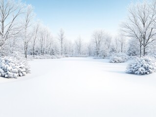 Snowy forest landscape