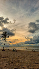 sunset on the beach
