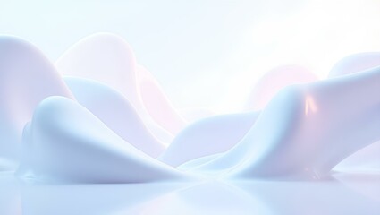 Abstract Pastel 3D Landscape Background