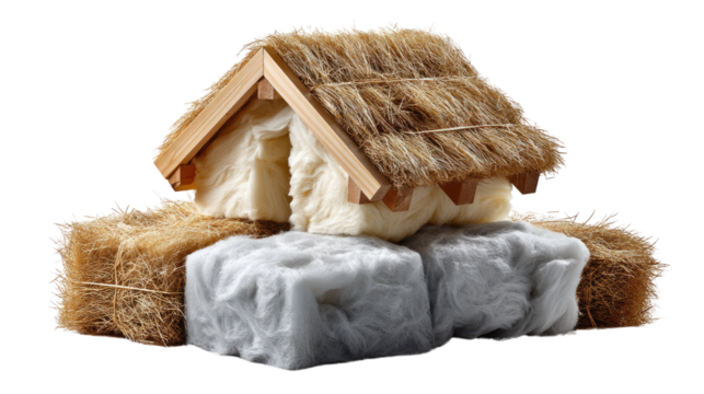 Miniature Model Eco-House: A charming architectural model showcases a tiny house built from natural materials, a visual celebration of sustainability and environmental consciousness.