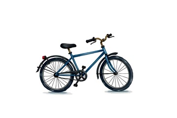 Obraz premium Watercolor Bicycle, Two-Wheeled Transportation Isolated