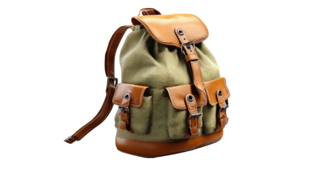 Vintage Canvas Rucksack: A meticulously crafted rucksack, blending rustic canvas and leather accents. Perfect for the discerning adventurer.