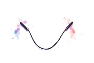 Watercolor Jump Rope Exercise Tool for Cardio Isolated on White Background