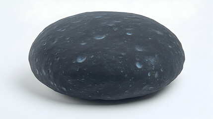 Dark spherical object resembling a celestial body  surface textured with numerous small craters