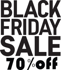 black friday sell typography design