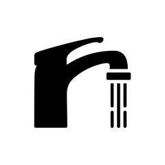 Kitchen Faucet with Water Running Icon