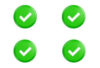 Approve icon green check mark button