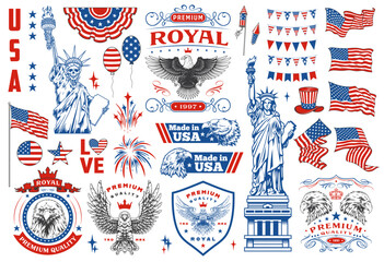 Patriotic American-themed designs