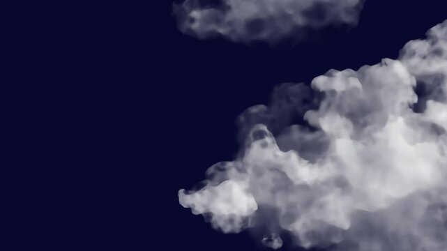 Clouds moving fast animated overlay, transparent 4K video, alpha channel, ProRes 4444