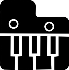 World piano day. Keyboard keys instrument sign. Music notes wave, musical waves staff symbols. Flat vector key stave banner. Classic clef, G melody. isolated on transparent background