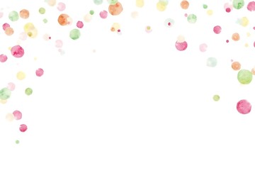 Watercolor Confetti, Party Decoration, Isolated on White Background