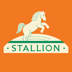 Stallion Horse Graphic Design Element for Branding