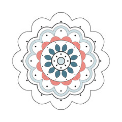 magnificent sunflower mandala with layered  radiat.eps