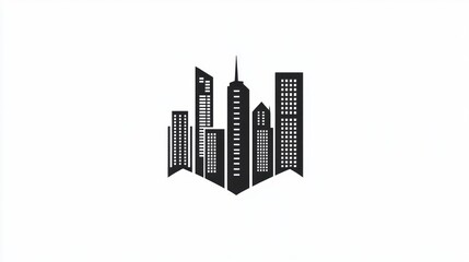 Obraz premium Cityscape silhouette graphic design