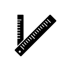 Measuring Gauge Tool for Hems Flat Black Icon