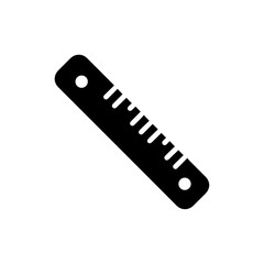 Black Filled Icon of a Tailor Board Tool in Side View