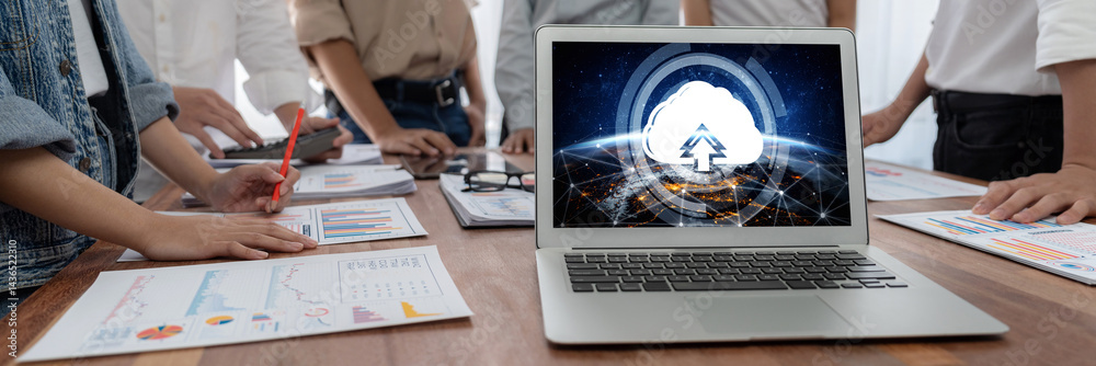 Poster Cloud computing software for brisk remote work and personal data storage