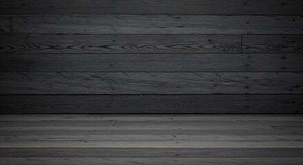 Fototapeta premium Shadowed Plank Stage AI Generated