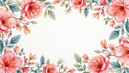 Delicate watercolor paisley floral pattern, soft tones , graphic, delicate