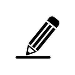 Pencil Sketch Tool Sharp Tip Black Filled Minimal Icon