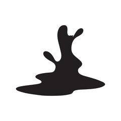 Obraz premium Oil spot isolated on white background. Black oil spot vector illustration 