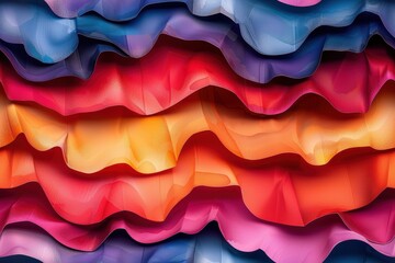 Fototapeta premium Colorful gradient pattern featuring smooth transitions in vibrant hues and layered textures in 8K resolution