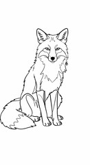 Naklejka premium Tracing the Wild: A Minimalist Journey Through the Forms of Fauna 