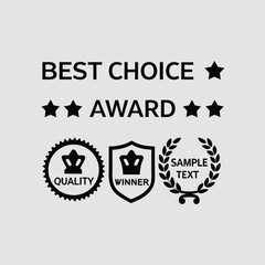 Best Choice Award Winner Quality Badge Icons