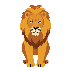 Creative Flat Vector Illustrations of Lion: Minimalist, Modern, and Perfect for Pet-Themed Graphics.Charming Flat Vector Lion Illustration: Playful, Minimal, and Versatile Cartoon Primate Design
