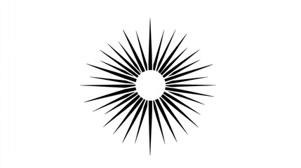 Obraz premium Sunburst design, minimalist graphic