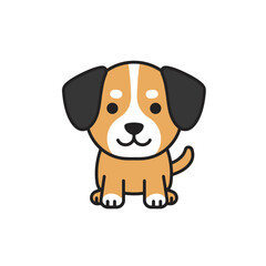 Creative Flat Vector Illustrations of Dog: Minimalist, Modern, and Perfect for Pet-Themed Graphics.Charming Flat Vector Dog Illustration: Playful, Minimal, and Versatile Cartoon Primate Design
