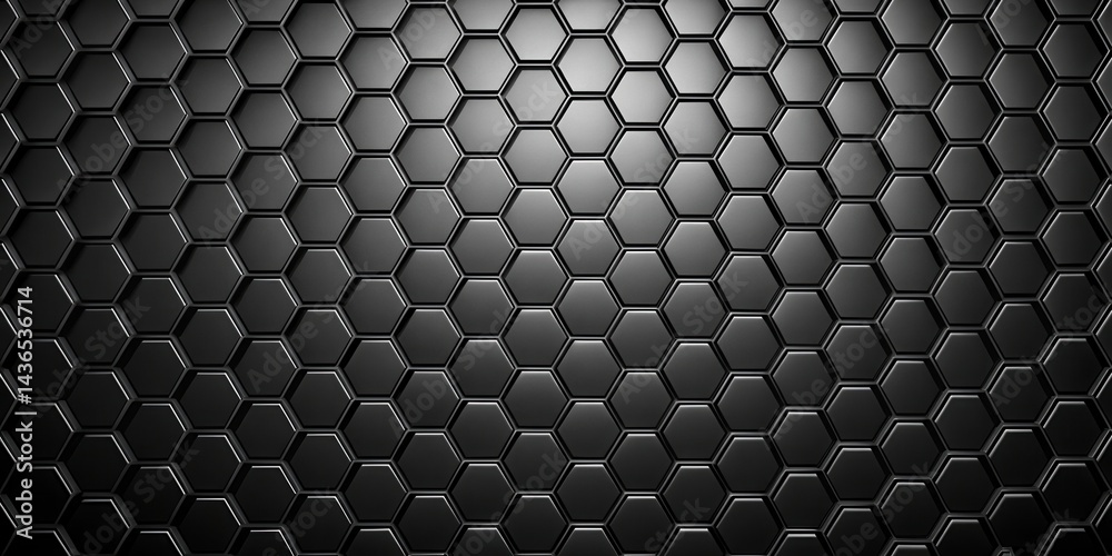 Poster Abstract Dark Hexagonal Pattern Background Texture Design